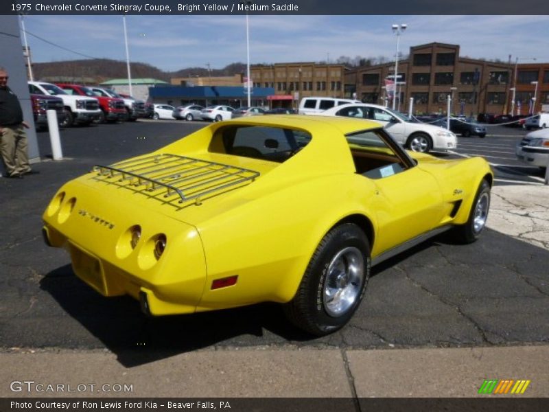 Bright Yellow / Medium Saddle 1975 Chevrolet Corvette Stingray Coupe