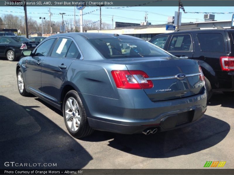 Steel Blue Metallic / Charcoal Black 2010 Ford Taurus SEL AWD