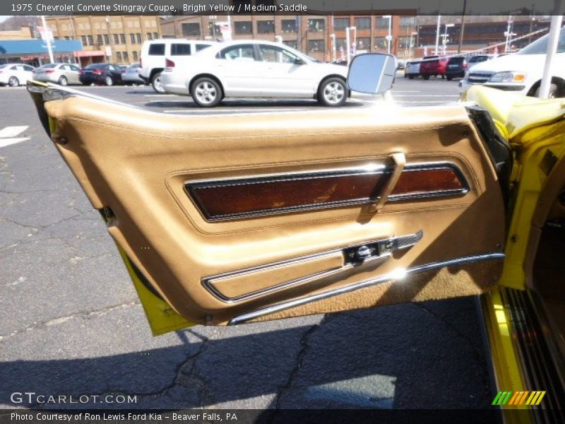Bright Yellow / Medium Saddle 1975 Chevrolet Corvette Stingray Coupe