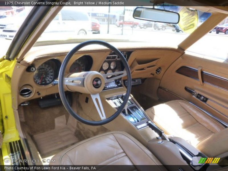 Bright Yellow / Medium Saddle 1975 Chevrolet Corvette Stingray Coupe