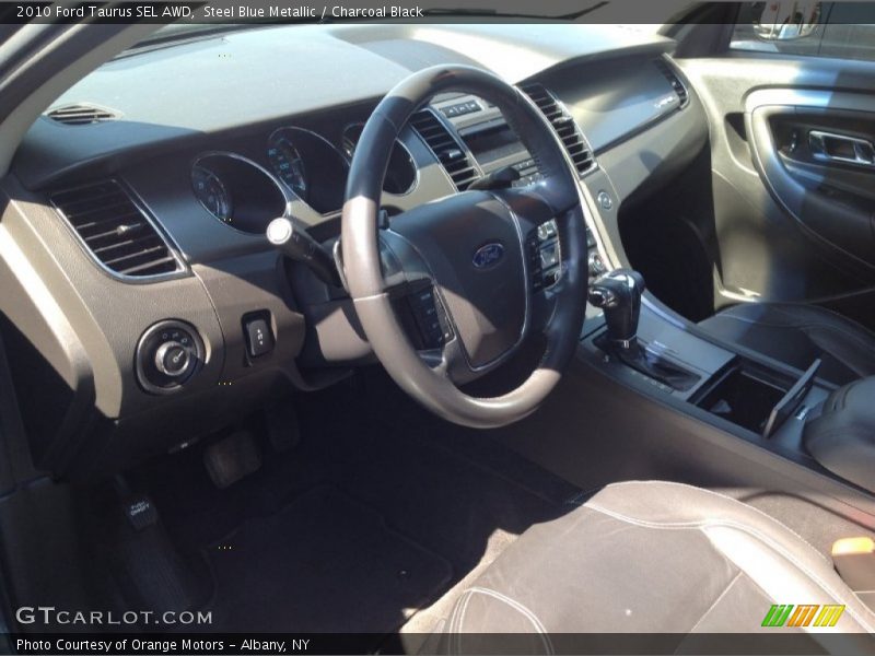 Steel Blue Metallic / Charcoal Black 2010 Ford Taurus SEL AWD