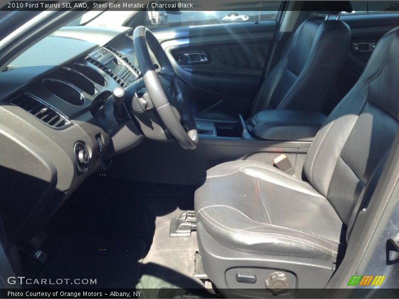Steel Blue Metallic / Charcoal Black 2010 Ford Taurus SEL AWD