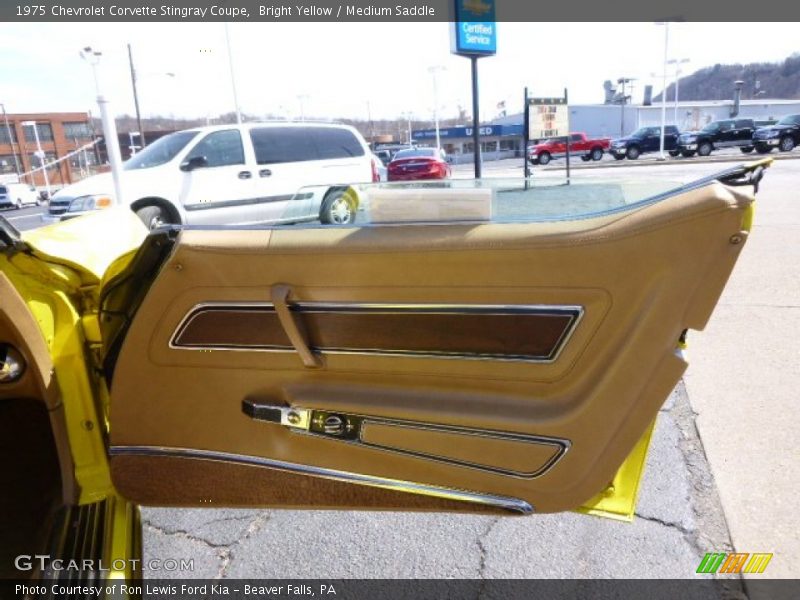 Bright Yellow / Medium Saddle 1975 Chevrolet Corvette Stingray Coupe