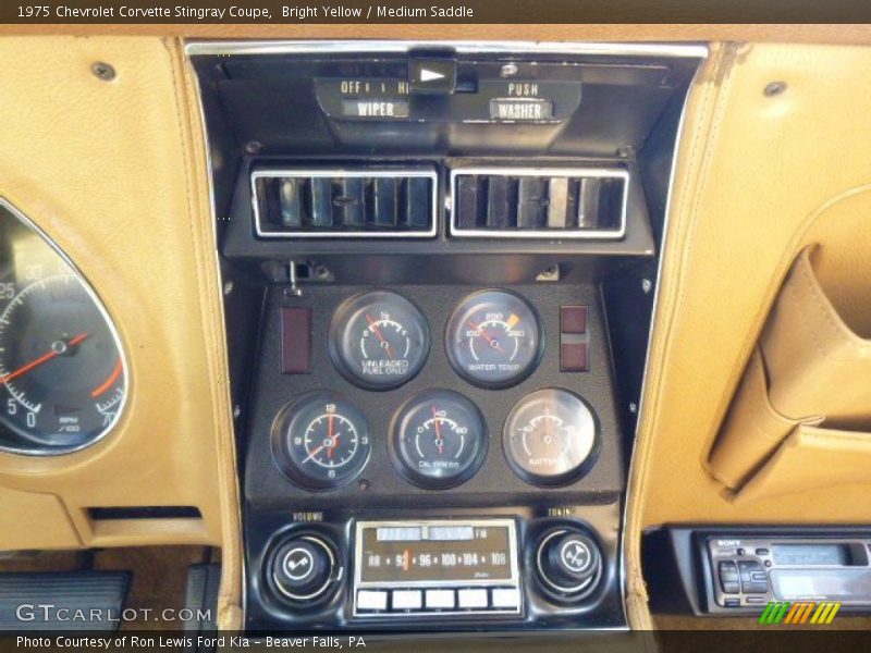 Bright Yellow / Medium Saddle 1975 Chevrolet Corvette Stingray Coupe