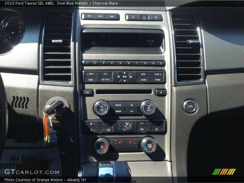 Steel Blue Metallic / Charcoal Black 2010 Ford Taurus SEL AWD