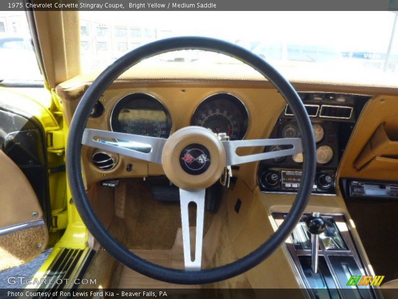 Bright Yellow / Medium Saddle 1975 Chevrolet Corvette Stingray Coupe