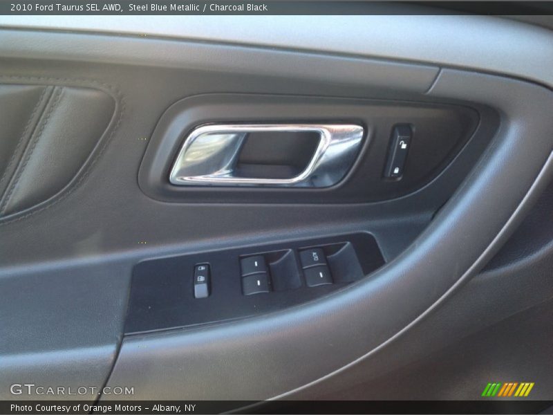 Steel Blue Metallic / Charcoal Black 2010 Ford Taurus SEL AWD