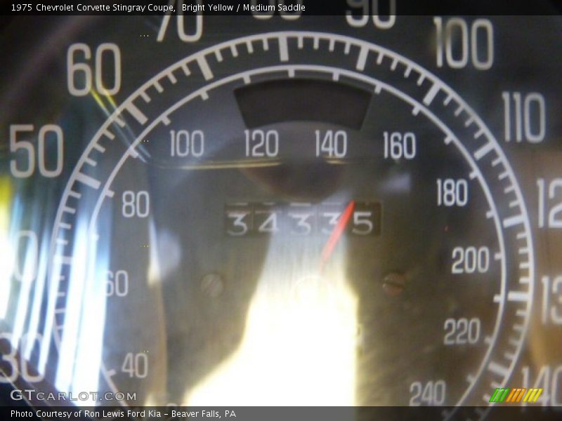 Bright Yellow / Medium Saddle 1975 Chevrolet Corvette Stingray Coupe