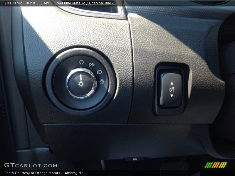 Steel Blue Metallic / Charcoal Black 2010 Ford Taurus SEL AWD