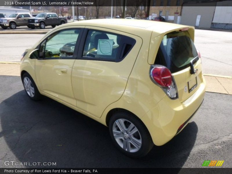 Lemonade / Yellow/Yellow 2014 Chevrolet Spark LS