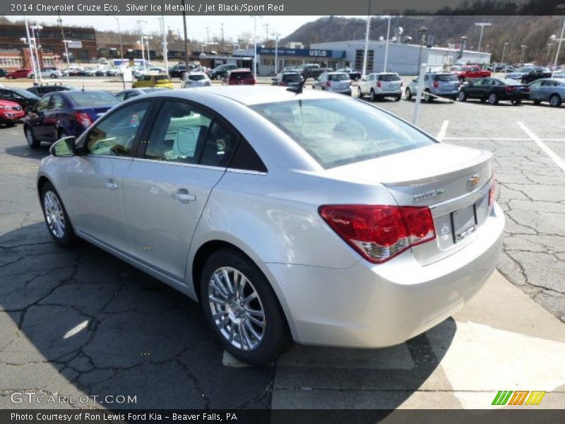 Silver Ice Metallic / Jet Black/Sport Red 2014 Chevrolet Cruze Eco