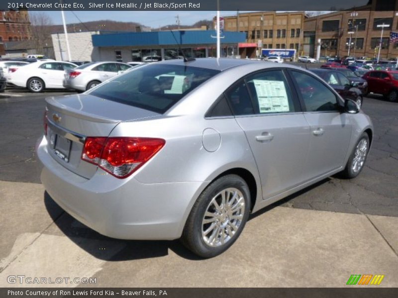 Silver Ice Metallic / Jet Black/Sport Red 2014 Chevrolet Cruze Eco