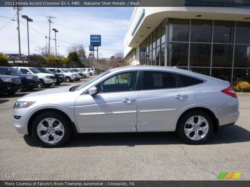 Alabaster Silver Metallic / Black 2011 Honda Accord Crosstour EX-L 4WD