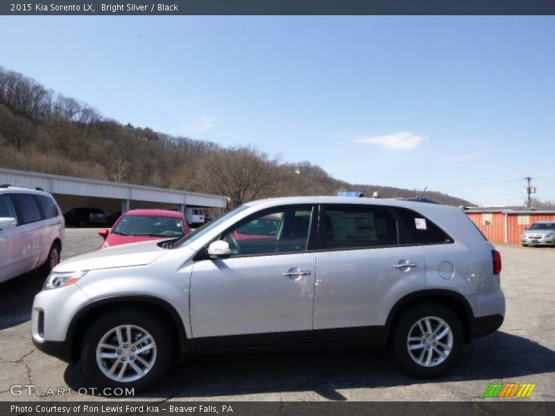 Bright Silver / Black 2015 Kia Sorento LX