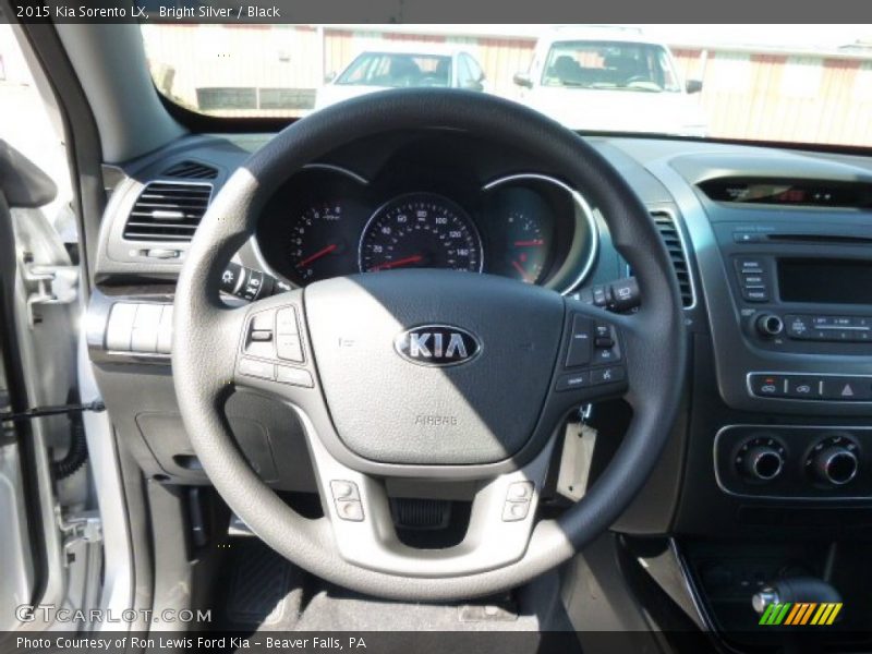 Bright Silver / Black 2015 Kia Sorento LX