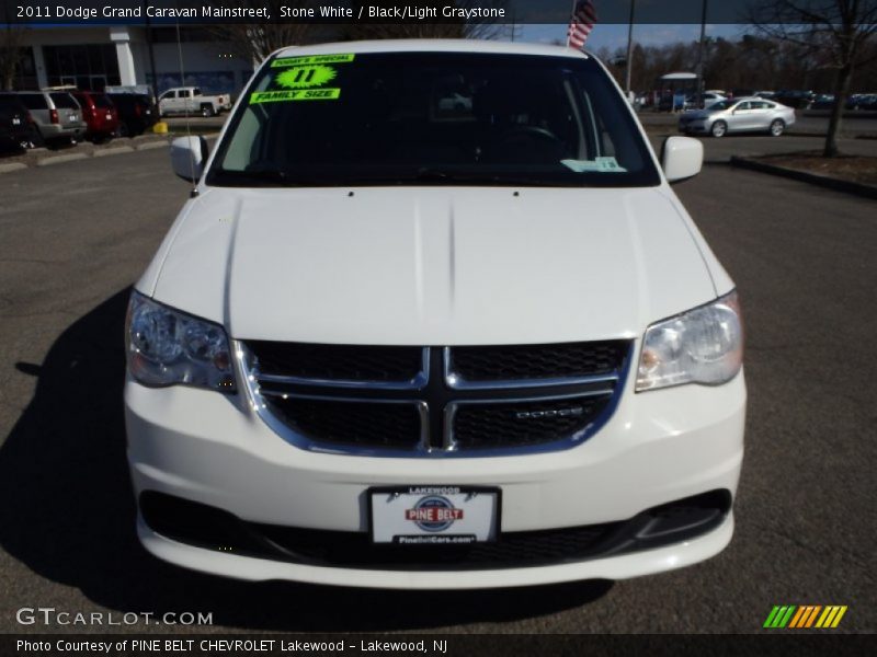 Stone White / Black/Light Graystone 2011 Dodge Grand Caravan Mainstreet
