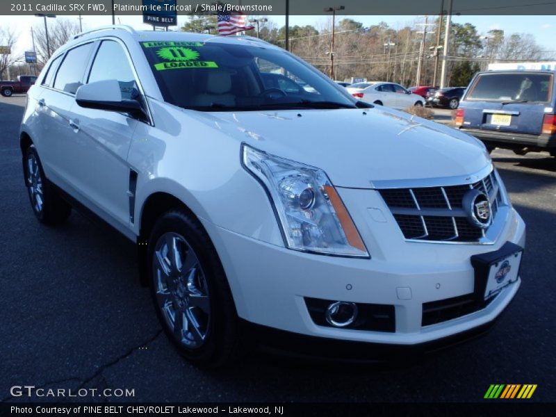Platinum Ice Tricoat / Shale/Brownstone 2011 Cadillac SRX FWD