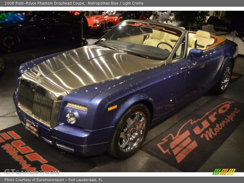 Metropolitan Blue / Light Creme 2008 Rolls-Royce Phantom Drophead Coupe