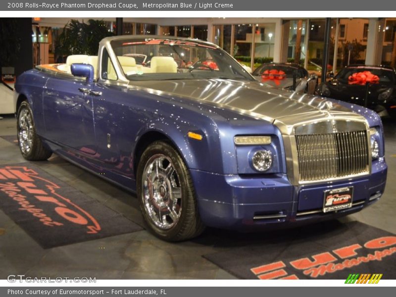 Metropolitan Blue / Light Creme 2008 Rolls-Royce Phantom Drophead Coupe