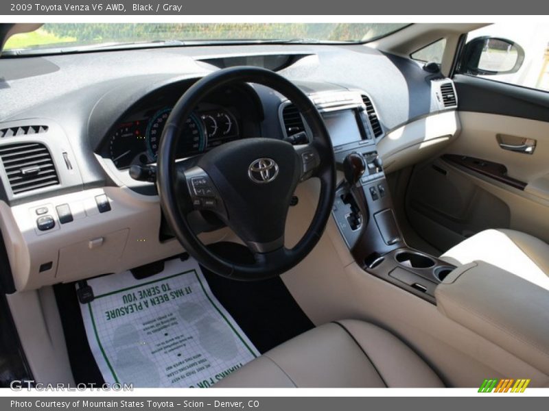Black / Gray 2009 Toyota Venza V6 AWD