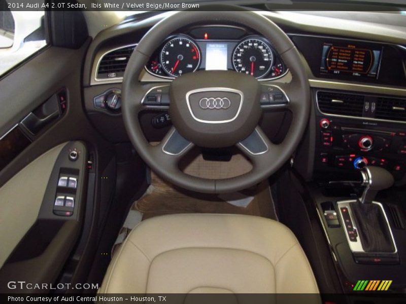 Ibis White / Velvet Beige/Moor Brown 2014 Audi A4 2.0T Sedan