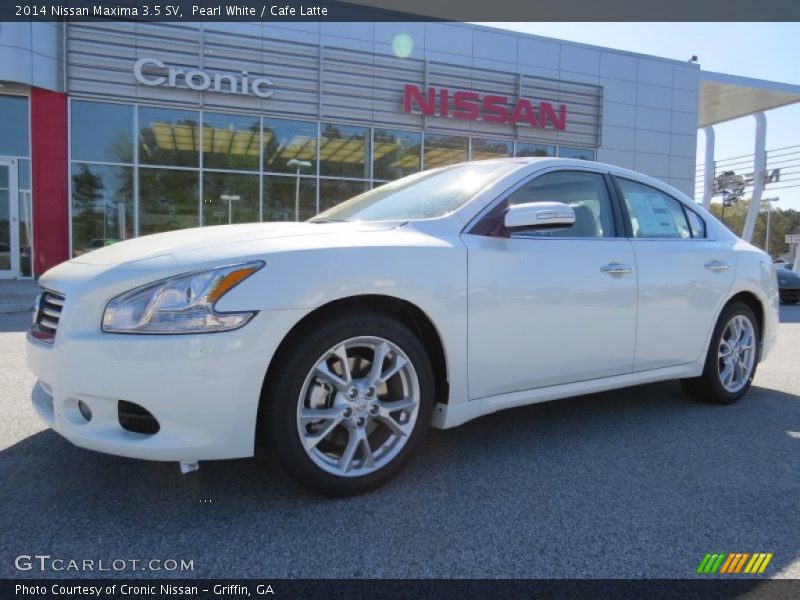 Pearl White / Cafe Latte 2014 Nissan Maxima 3.5 SV