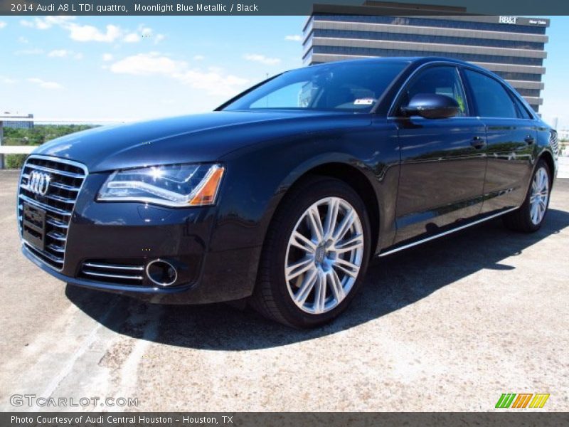 Moonlight Blue Metallic / Black 2014 Audi A8 L TDI quattro