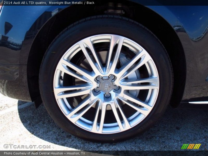 Moonlight Blue Metallic / Black 2014 Audi A8 L TDI quattro