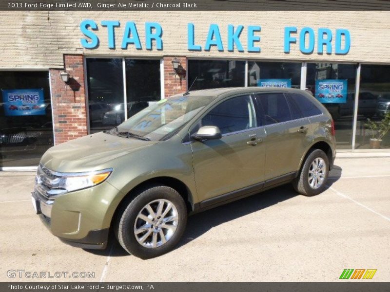Ginger Ale Metallic / Charcoal Black 2013 Ford Edge Limited AWD