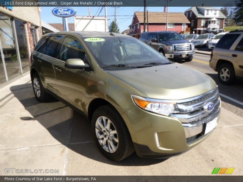 Ginger Ale Metallic / Charcoal Black 2013 Ford Edge Limited AWD