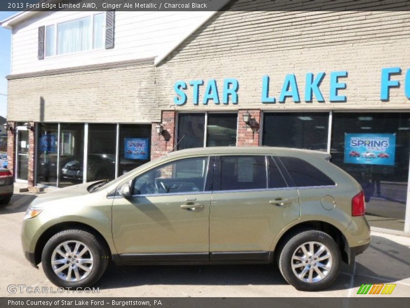 Ginger Ale Metallic / Charcoal Black 2013 Ford Edge Limited AWD