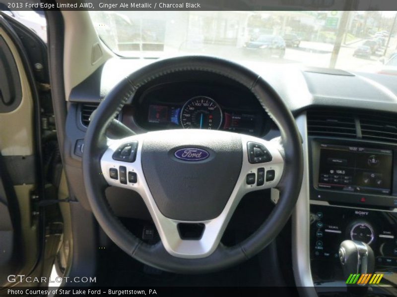 Ginger Ale Metallic / Charcoal Black 2013 Ford Edge Limited AWD