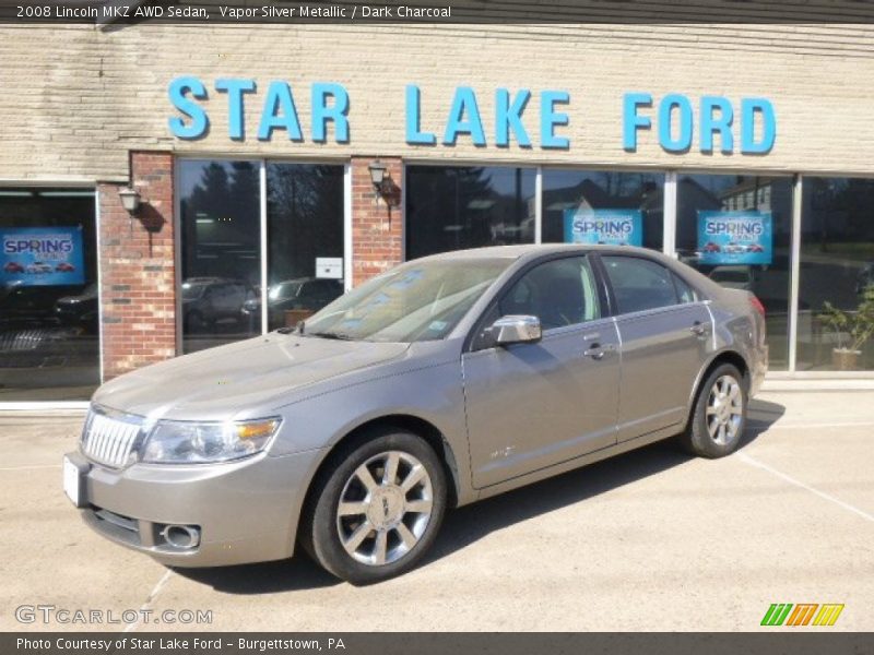 Vapor Silver Metallic / Dark Charcoal 2008 Lincoln MKZ AWD Sedan