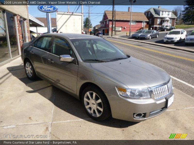 Vapor Silver Metallic / Dark Charcoal 2008 Lincoln MKZ AWD Sedan