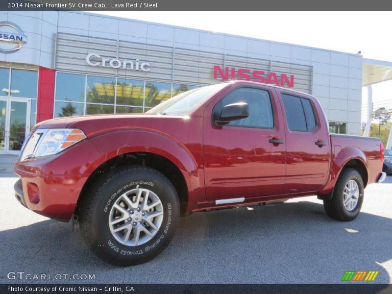 Lava Red / Steel 2014 Nissan Frontier SV Crew Cab