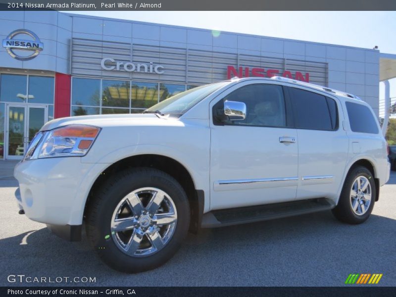 Pearl White / Almond 2014 Nissan Armada Platinum