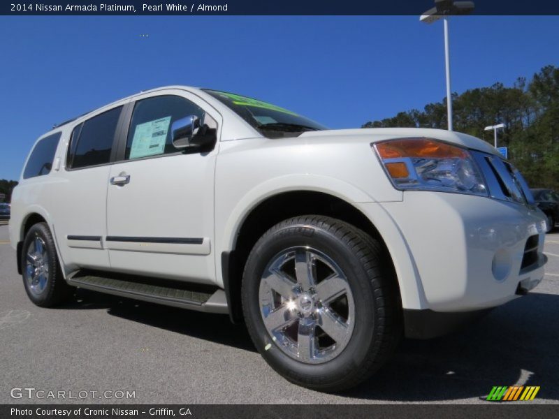 Pearl White / Almond 2014 Nissan Armada Platinum
