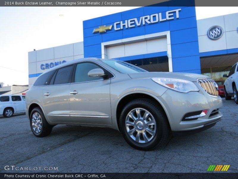 Champagne Silver Metallic / Cocaccino 2014 Buick Enclave Leather