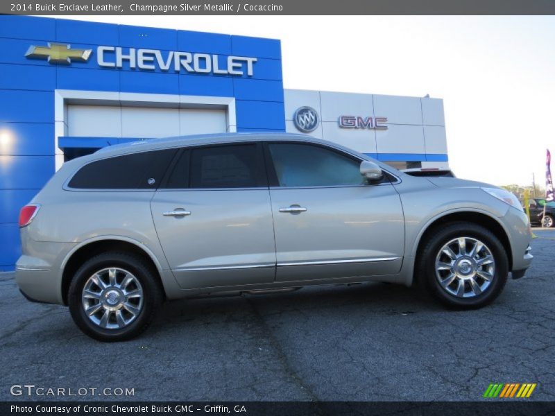 Champagne Silver Metallic / Cocaccino 2014 Buick Enclave Leather
