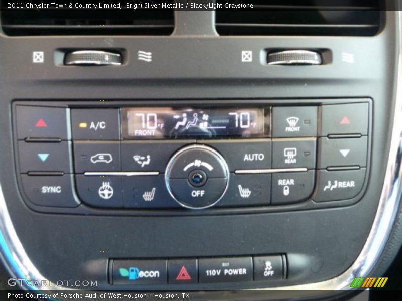 Bright Silver Metallic / Black/Light Graystone 2011 Chrysler Town & Country Limited