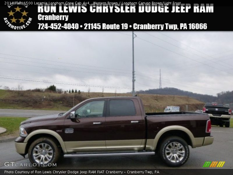 Western Brown / Longhorn Canyon Brown/Light Frost 2014 Ram 1500 Laramie Longhorn Crew Cab 4x4