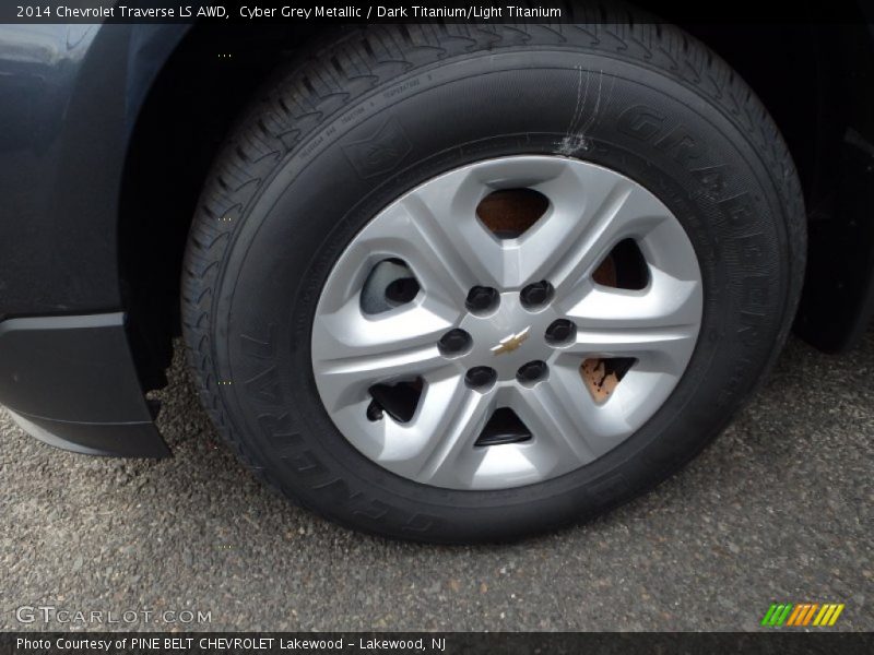 Cyber Grey Metallic / Dark Titanium/Light Titanium 2014 Chevrolet Traverse LS AWD