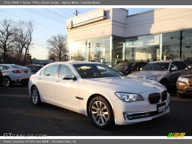 Alpine White / Saddle/Black 2013 BMW 7 Series 740Li xDrive Sedan