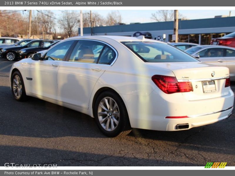 Alpine White / Saddle/Black 2013 BMW 7 Series 740Li xDrive Sedan