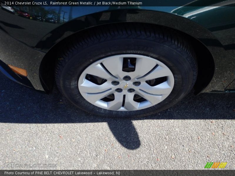 Rainforest Green Metallic / Jet Black/Medium Titanium 2014 Chevrolet Cruze LS