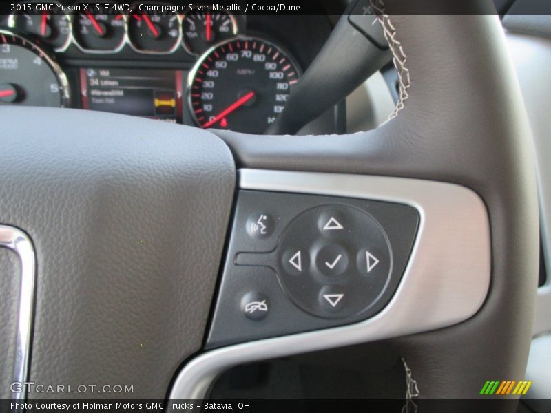 Champagne Silver Metallic / Cocoa/Dune 2015 GMC Yukon XL SLE 4WD