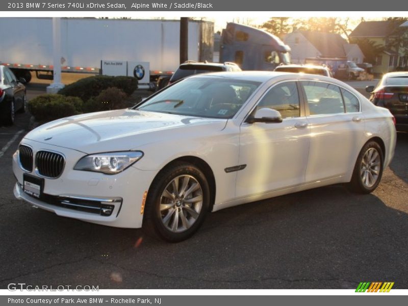 Alpine White / Saddle/Black 2013 BMW 7 Series 740Li xDrive Sedan