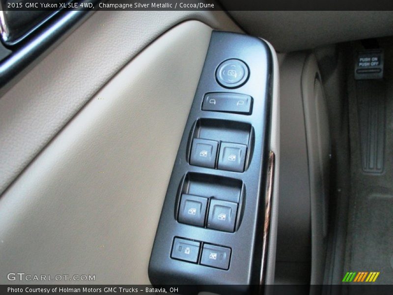 Champagne Silver Metallic / Cocoa/Dune 2015 GMC Yukon XL SLE 4WD