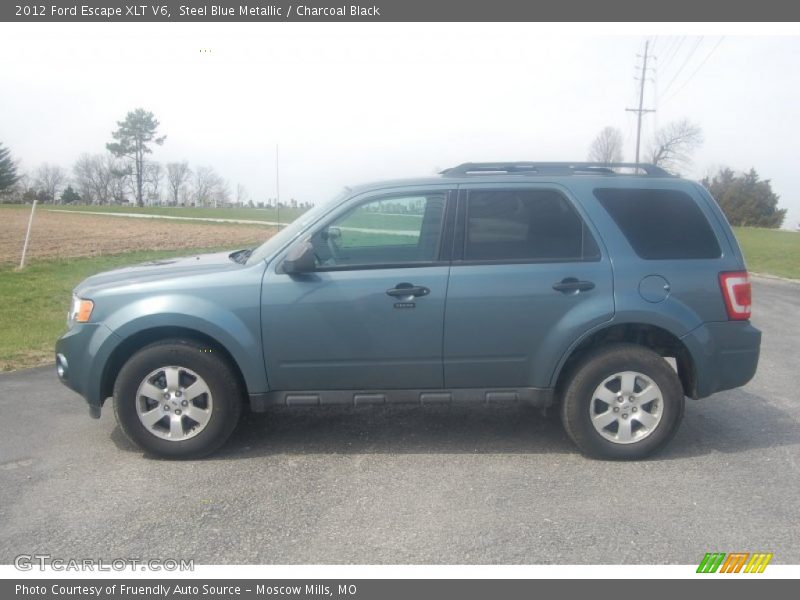 Steel Blue Metallic / Charcoal Black 2012 Ford Escape XLT V6