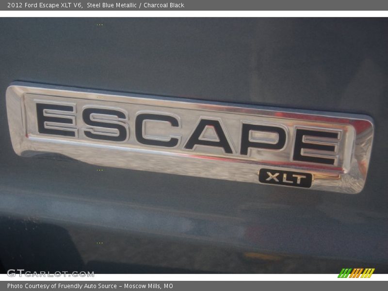 Steel Blue Metallic / Charcoal Black 2012 Ford Escape XLT V6